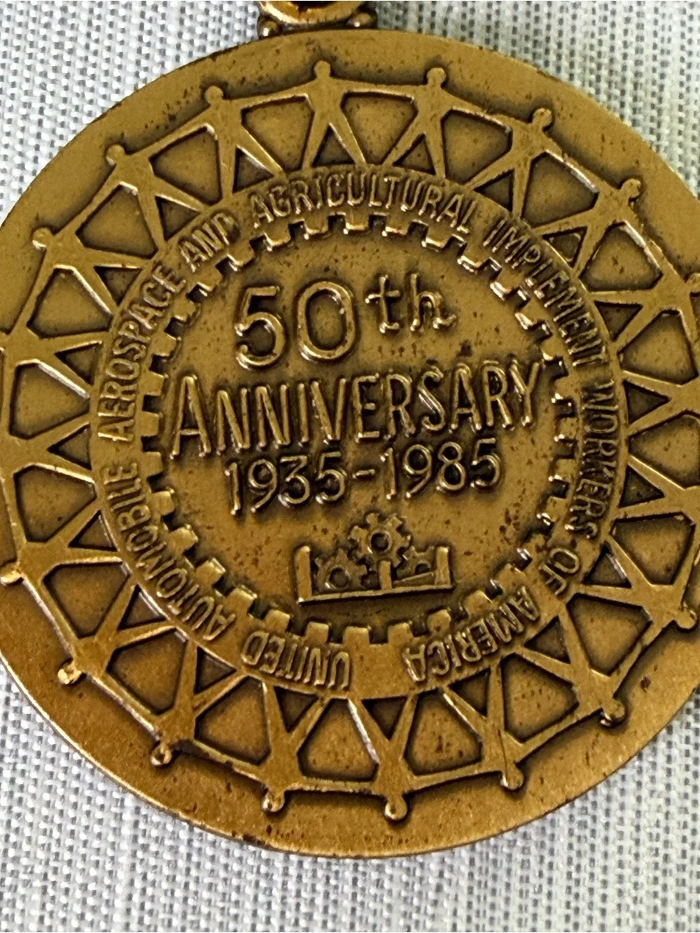 UAW Local 72 Trade Union Keychain Kenosha WI 50th Anniversary 1935-1985